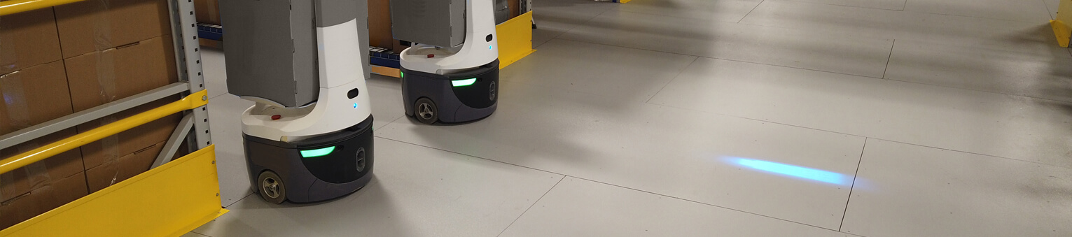 Mezzanine flooring with robotic traffic.