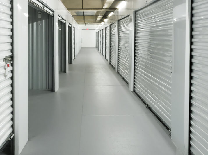 ResinDek in self-storage facility open unit doors