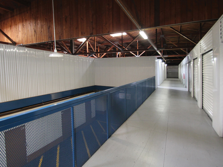 Self-storage mezzanine with ResinDek