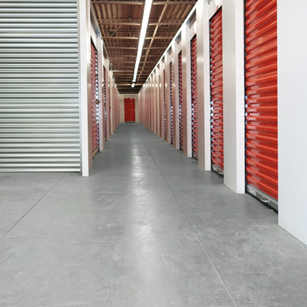Self-storage facility with ResinDek flooring